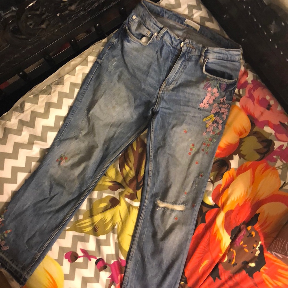 Embroidered jeans